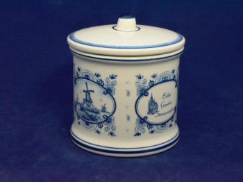 Delfts Blauw stroopwafel pot, stroopwafelpot, voorraadpot, snoeppot, candybox, Naschdose, boîte à friandises